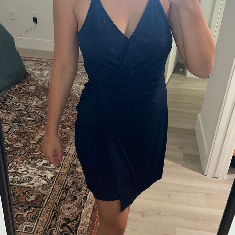 BCBG cocktail dress navy blue size m